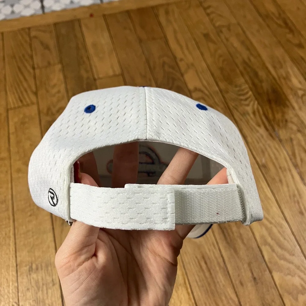 Vintage Adidas Appalachian All Stars Basketball‎ Cap White Blue Embroidered
